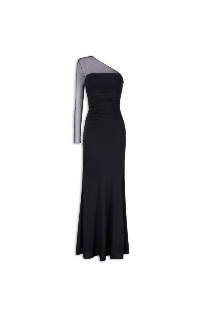 ASYMMETRIC DRESS JET - Black