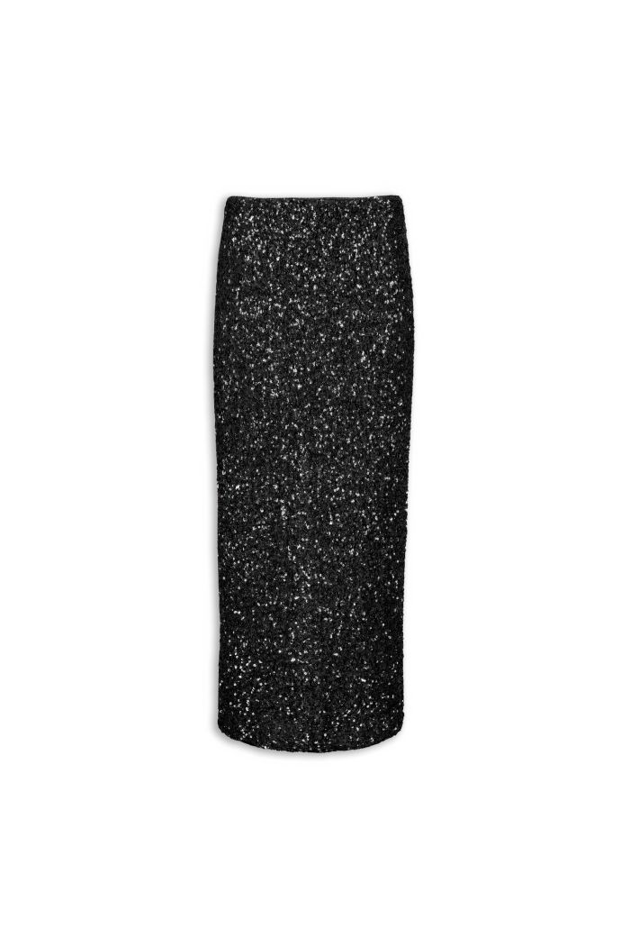 MIDI SKIRT LUX - Black