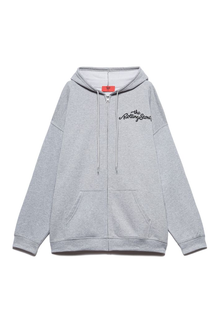 OVER AMERICAN HOODIE - Melange gray