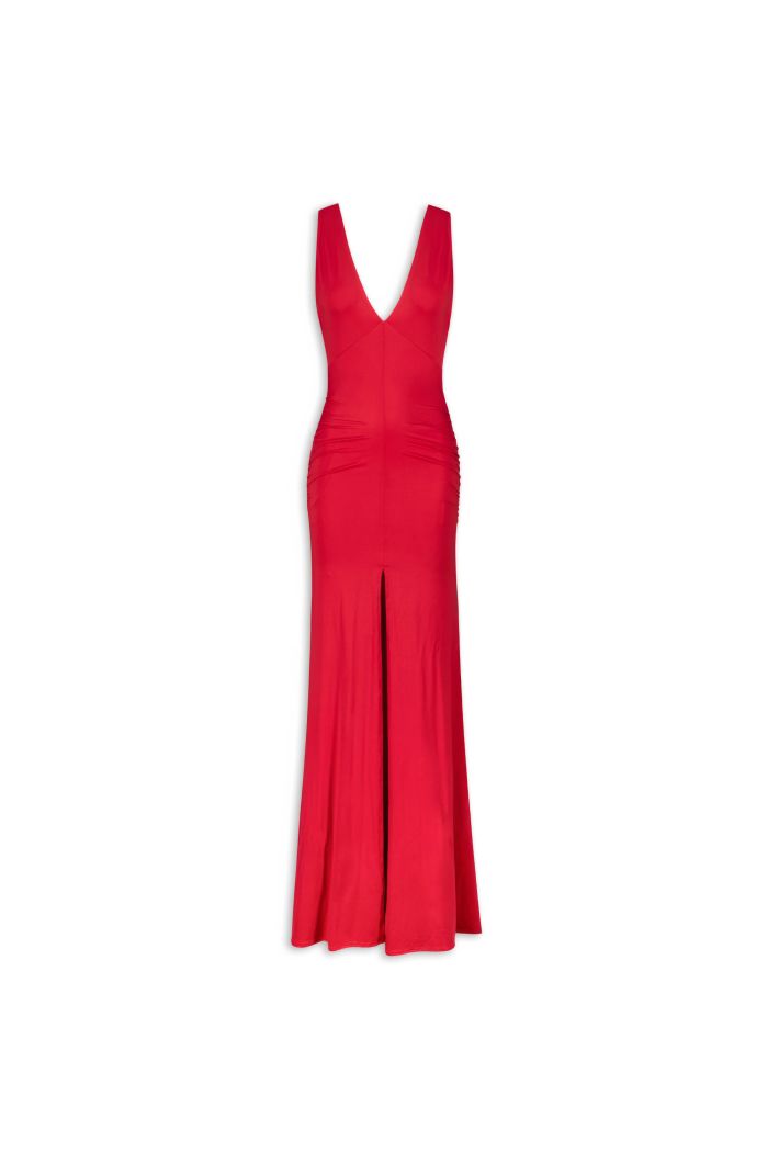 SIREN DRESS JETT - Red hot