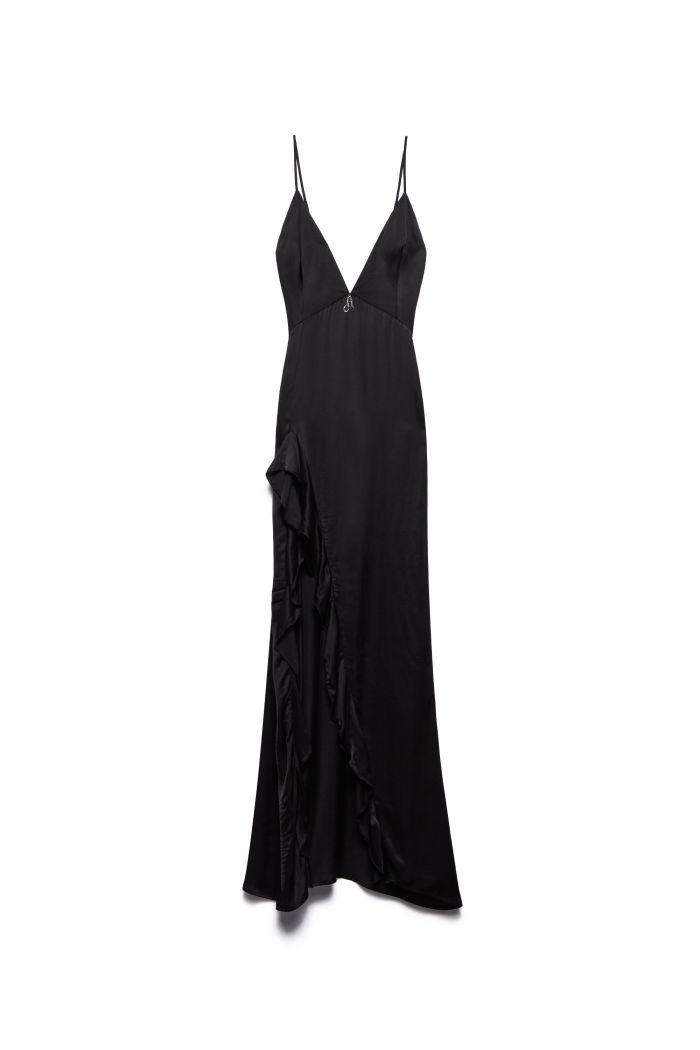 SLIT DRESS TARA - Black