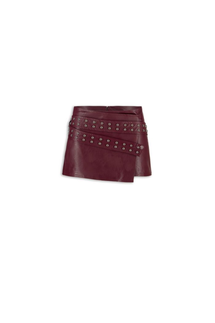 MINI SKIRT RORY - Rouge noir