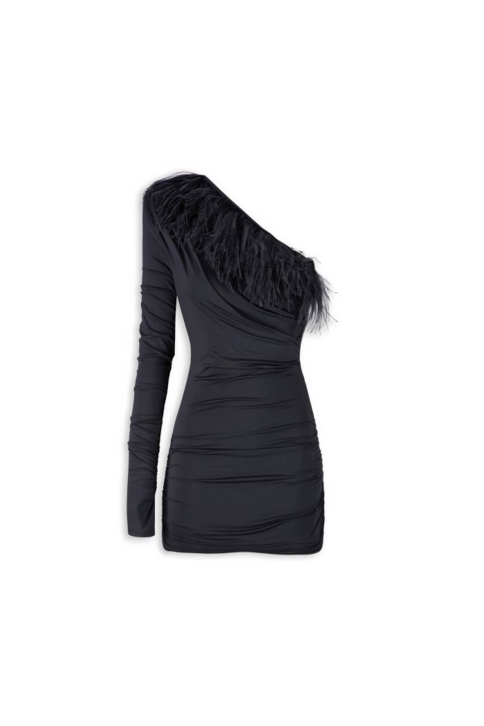 PLUME DRESS JETT - Black