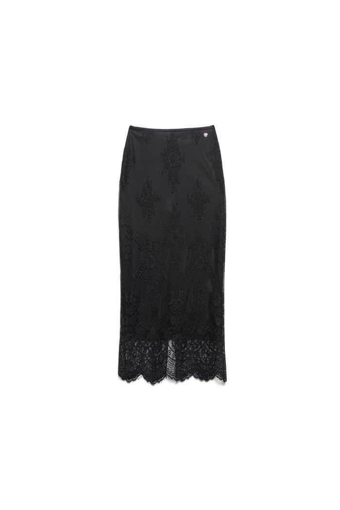 MIDI SKIRT ZELDA - Black