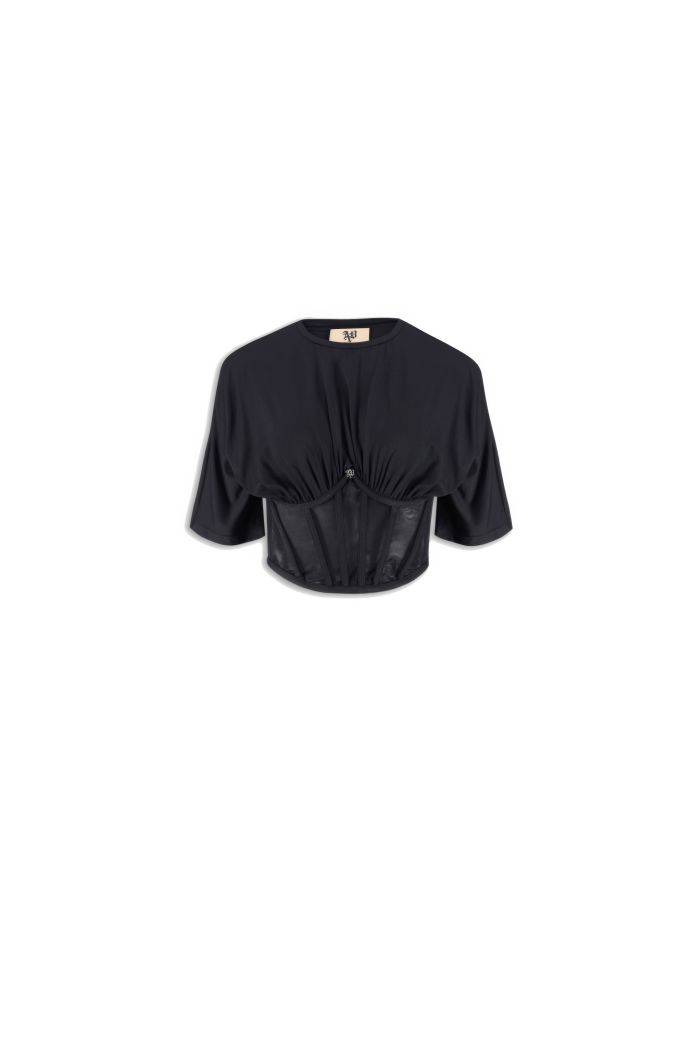 CORSET TOP JETT - Black