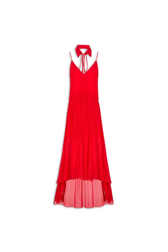 MIDI DRESS BIBA - Red hot