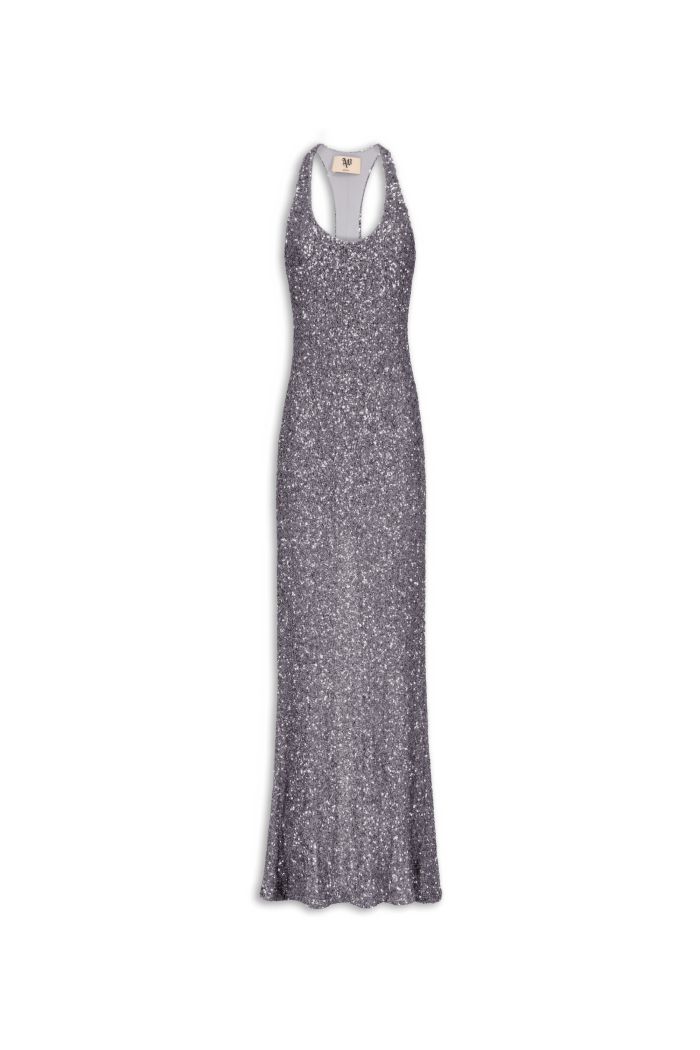 TANK DRESS LUX - Silver deep