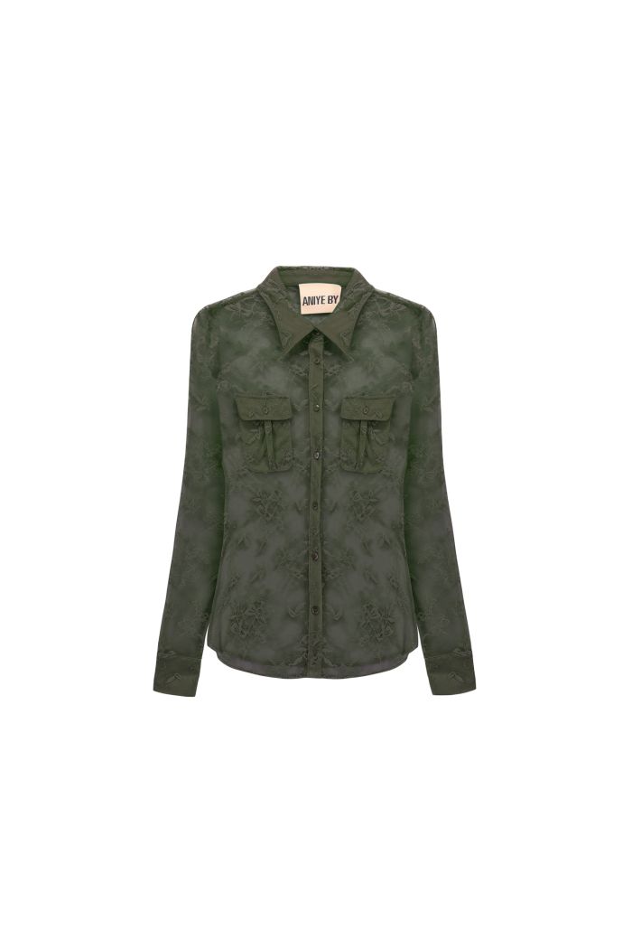 LACY BLOUSE - Army