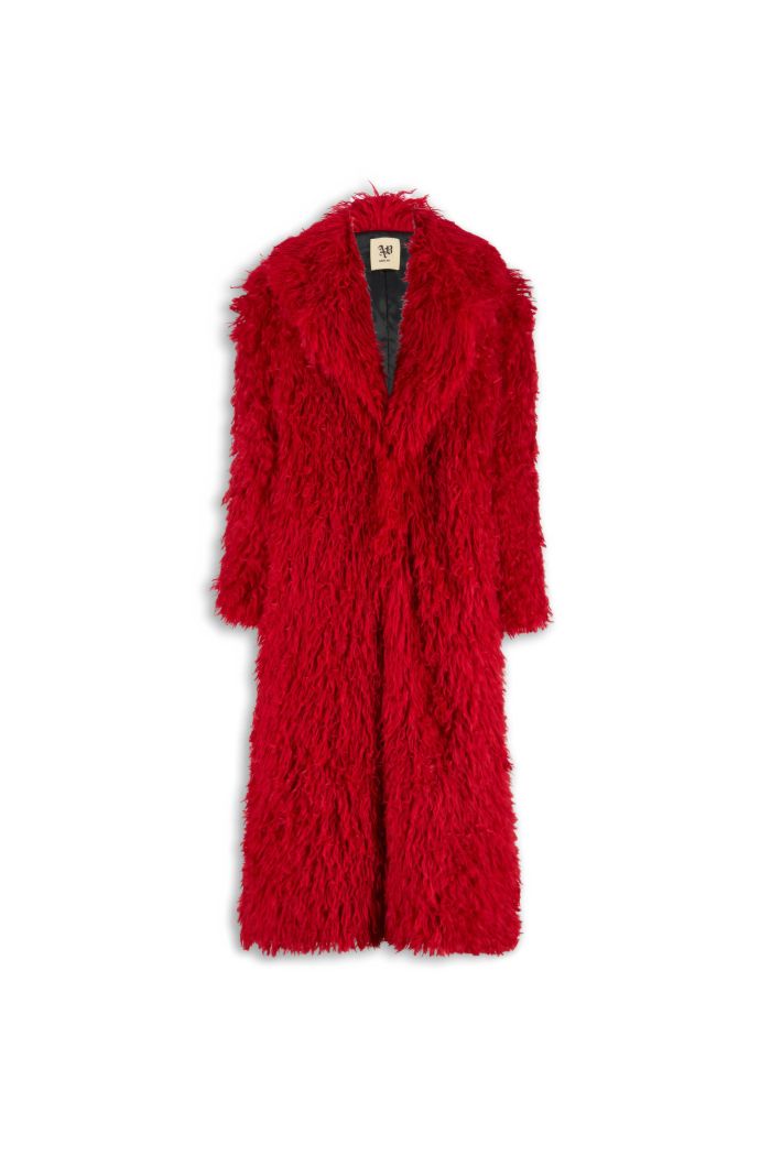 FAUX FUR LOLA - Red