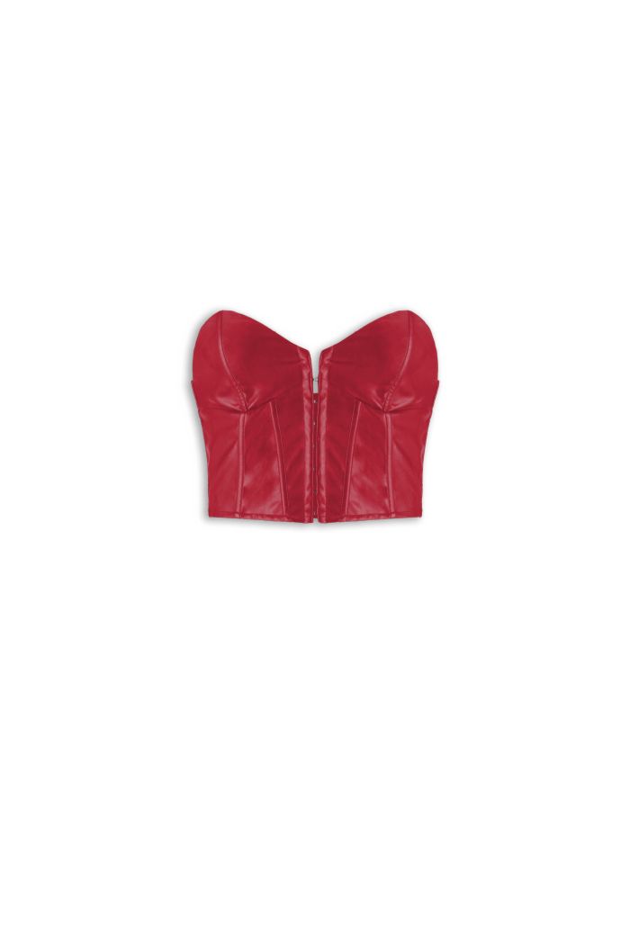 BUSTIER LUCY - Deep red