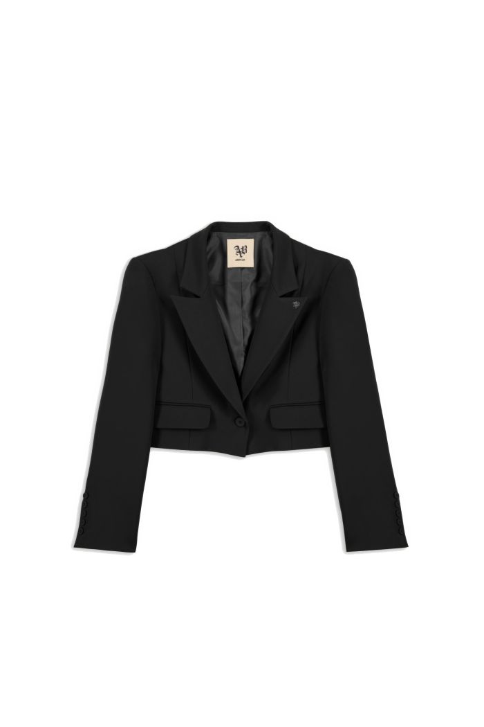 CROP BLAZER LOREN - Black