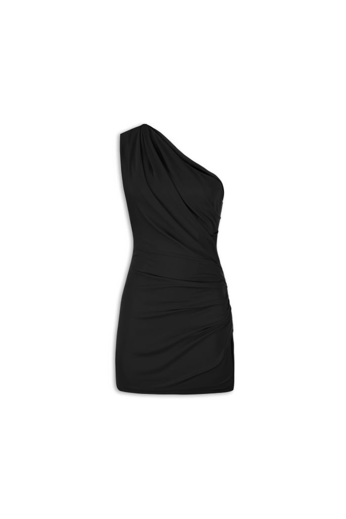 ASYMMETRIC DRESS IVY - Black