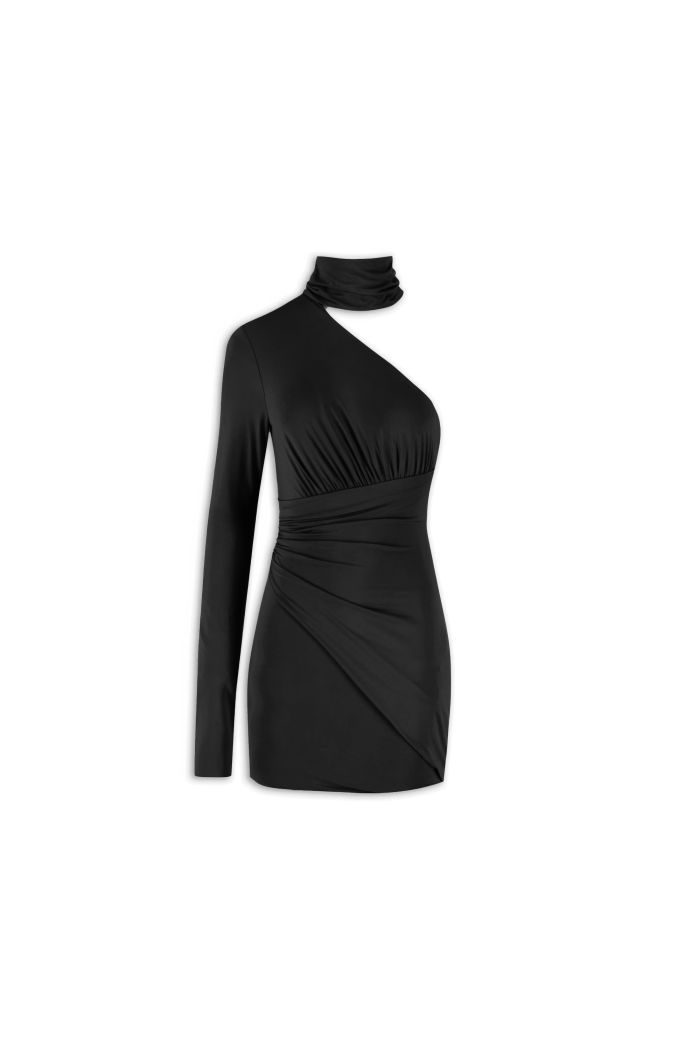 MINI TIE DRESS JETT - Black