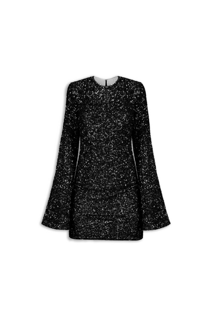 FLARED DRESS LUX - Black