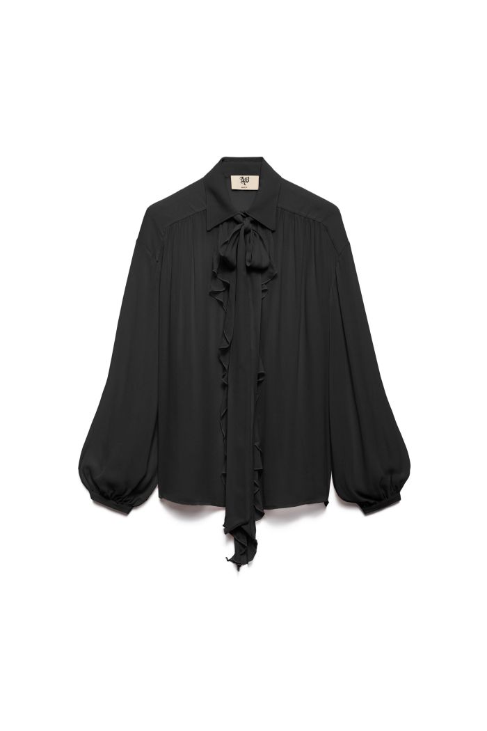 RUFFLE SHIRT PEN - Black