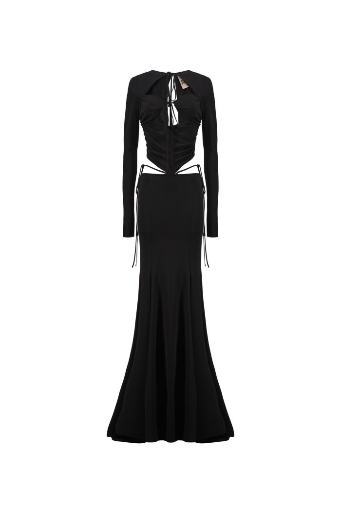NIGHT DRESS SIENNA - Black